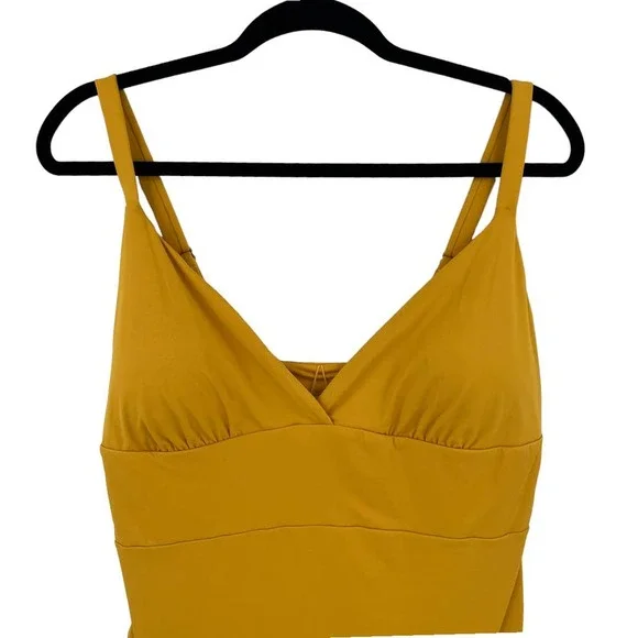 Andie Swim Womens The Bronti One Piece Swimsuit Golden Yellow Plus Size 2XL - Picture 3 of 11